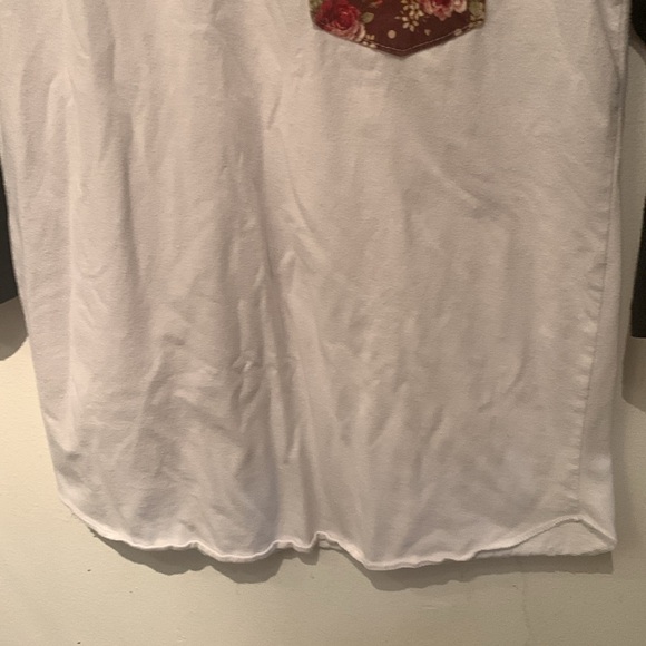 Beautiful 2 Tone Serengtee 3/4 Sleeve Tshirt w/Flower Front Pocket SZ Small 😍 - Picture 5 of 6